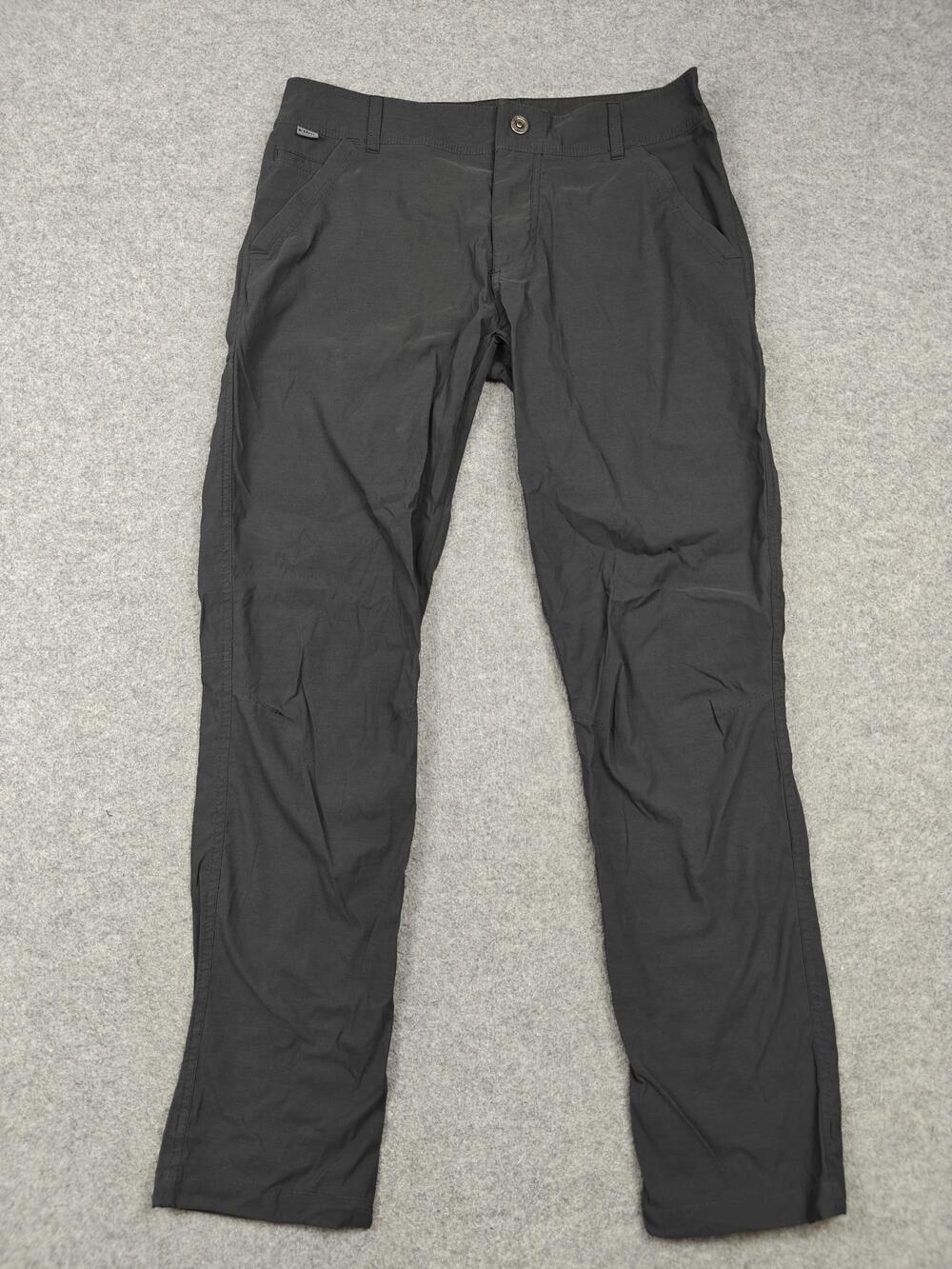 KÜHL Pants Mens 33x32 Gray Cargo Nylon Stretch Microfiber Travel Flat Front